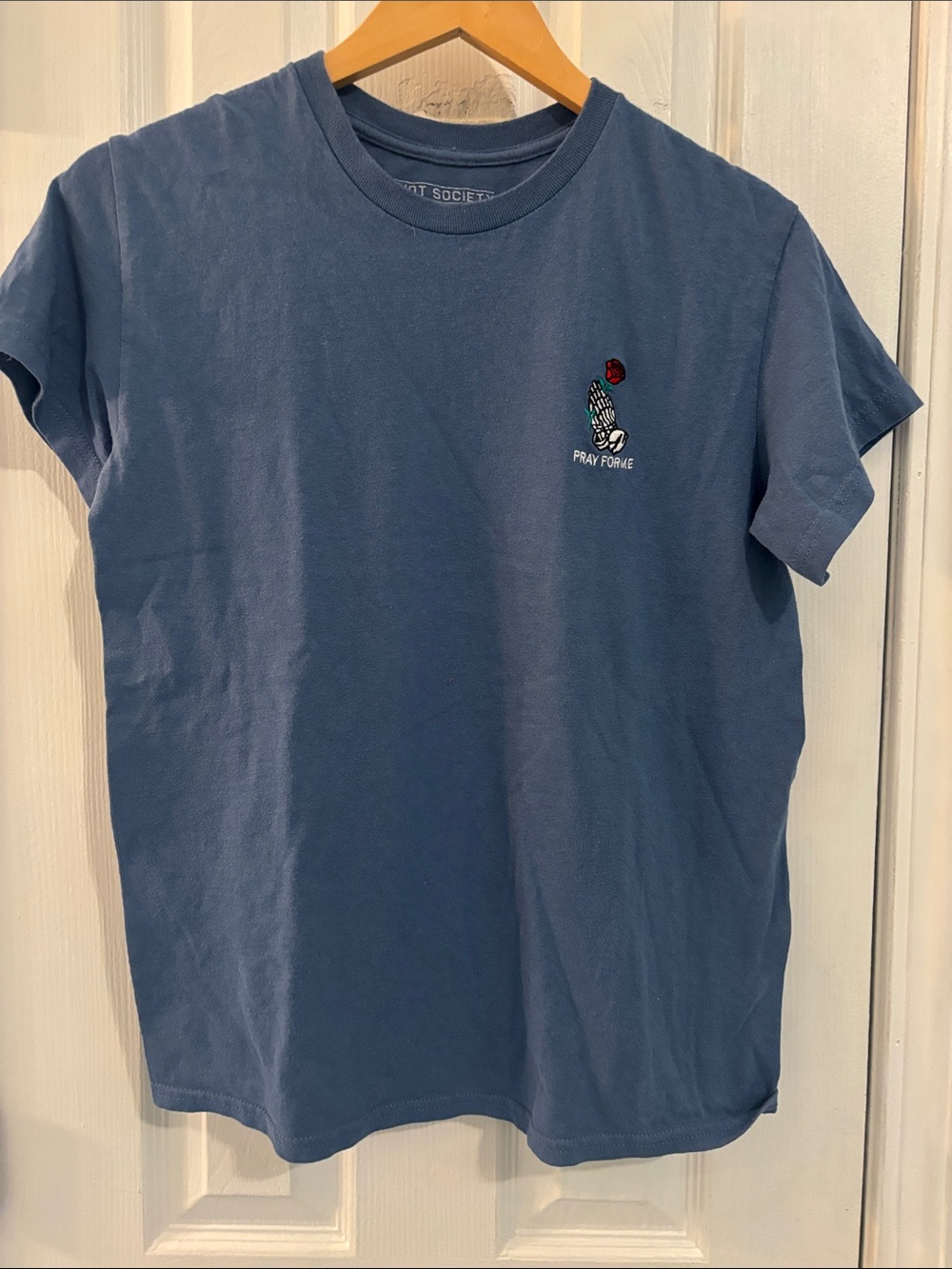 riot society Blue 'Pray For Me' Short-Sleeve Tee